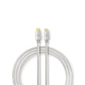 Pikkukuva 1 / 10: Nedis USB kaapeli | USB 2.0 | USB-C™ Uros | USB Micro-B Uros | 10 W | 480 Mbps | Kullattu | 3.00 m | Pyöreä | Nailon / Punottu | Alumiini | Laatikko k