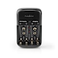 Miniatyrbild 1 av 11: Nedis NiMH Batteriladdare AA / AAA | 1.2 / 9 V DC | 0.5 A A | Underhållsladdning | Euro / Typ C (CEE 7/16) | Batteritypsenergi: AA / AAA / E-Block | S