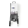 Pikkukuva 4 / 4: Nedis Balansoitu Audiojohto | XLR 3-Pin uros | 6.35 mm uros | Niklattu | 3.00 m | Pyöreä | PVC | Tummanharmaa | Pahvikotelo