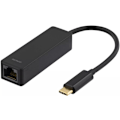 Miniatyrbillede 3 af 5: DELTACO, USB 3.1 netværksadapter, 1xRJ45, 1xUSB-C han, sort