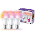 Miniatyrbild 1 av 9: WiZ WiFi Smart LED E27 60W Färg + Varm-kallvit 3-pack