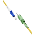 Pikkukuva 5 / 7: Goobay Fiberoptisk kabel (FTTH), Singlemode (OS2) Yellow, gul (Simplex), 2 m plugg SC-APC (8°) > LC plugg (UPC), halogenfri kabelhölje (LSZH)