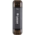 Miniatyrbillede 1 af 5: Transcend Portabel SSD ESD310C USB-C 1TB (R1050/W950) Svart