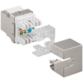 Miniatyrbillede 4 af 4: Goobay Keystone modul RJ45 CAT 6, STP, 250 MHz 17,4 mm bred, klemrække til IDC-montering (værktøjsfri), 90° vinklet udgang