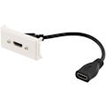Miniatyrbillede 5 af 11: DELTACO Stikpanel, 1xHDMI, 19-pin hun, 0,2m, hvid