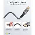 Pikkukuva 6 / 8: Goobay DisplayPort-kabel, DP 1.4, 3 m, Sharkskin Grey Displayport™ plugg > Displayport™ plugg