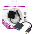 Miniatyrbild 3 av 11: DELTACO DisplayPort till VGA-adapter, Full HD i 60Hz, 0,2m, Svart