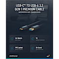 Miniatyrbild 4 av 8: ClickTronic Adapterkabel från USB-C™ till USB-A 3.2 Gen 1 Premiumkabel | USB-C™-kontakt  USB-A 3.0-kontakt | 0,5 m | 5 Gbit/s