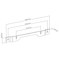 Pikkukuva 10 / 10: Nedis Soundbar-teline | Sopii käytettäväksi: Sonos® Ray™ | Seinä | 2 kg | Kiinteä | ABS-Muovi / Teräs | Musta
