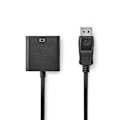 Miniatyrbillede 2 af 4: Nedis DisplayPort adapter | DisplayPort Han | DVI-D 24+1-Pins Hun | 1080p | Nikkelplateret | Lige | 0.20 m | Runde | PVC | ABS | Sort | Plastikpose