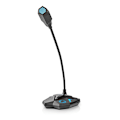 Miniatyrbillede 6 af 11: Nedis Streaming og Gaming Mikrofon | Brugt til: Desktop / Notebook | USB | Tilslutninger udgang: 1x 3.5 mm Audio Out | Indbygget on/off-knap (tænd/slu
