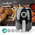 Miniatyrbild 3 av 11: Nedis Varmlufts Fritös | 2.4 l | Timer: 30 min | Analog | Aluminium / Svart