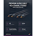 Miniatyrbillede 4 af 8: ClickTronic RCA-kabel, stereo Premiumkabel | 2x RCA plugg  2x RCA plugg | 7,5 m | OFC innerledare