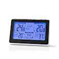 Miniatyrbild 4 av 11: Nedis Väderstation | Inomhus & utomhus | Inklusive trådlös vädersensor | Väderprognos | Tidsdisplay | LCD-skärm | Alarmklockfunktion
