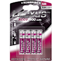 Pikkukuva 1 / 3: tecxus AAA (Micro)/HR03 laddningsbart batteri - 600 mAh, 4 st. blister Nickel-metallhydrid batteri (NiMH), 1,2 V