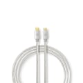 Pikkukuva 2 / 10: Nedis USB kaapeli | USB 2.0 | USB-C™ Uros | USB Micro-B Uros | 10 W | 480 Mbps | Kullattu | 3.00 m | Pyöreä | Nailon / Punottu | Alumiini | Laatikko k