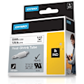 Miniatyrbillede 2 af 2: DYMO RhinoPRO mærkbar krympplast 6mm, sort tekst på hvid rulle, 1,5m