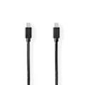 Pikkukuva 1 / 6: Nedis Mini DisplayPort kaapeli | DisplayPort 1.4 | Mini DisplayPort Uros | Mini DisplayPort Uros | 48 Gbps | Niklattu | 2.00 m | Pyöreä | PVC | Musta
