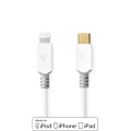 Pikkukuva 2 / 5: Nedis Lightning Kaapeli | USB 2.0 | Apple Lightning 8-Pin | USB-C™ Uros | 480 Mbps | Kullattu | 1.00 m | Pyöreä | PVC | Valkoinen | Laatikko