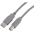 Miniatyrbillede 1 af 2: HAMA USB 2.0 Kabel A-B  5,0m Grå Bulk 10stk ST