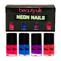 Miniatyrbillede 1 af 2: Beauty UK Neon Nail Polish Set 2 4x9ml