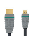 Pikkukuva 3 / 6: Bandridge High Speed HDMI-kaapeli Ethernet HDMI-Liitin - HDMI Micro Uros 2.00 m Sininen