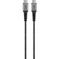 Miniatyrbild 2 av 8: Goobay USB-C™-till-USB-C™-textilkabel med metallkontakter 1 m elegant och extra robust anslutningskabel för enheter med USB-C™-port
