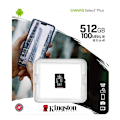 Pikkukuva 3 / 3: Kingston 512GB microSDXC Canvas Select Plus 100R A1 C10 w/o ADP