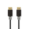 Pikkukuva 1 / 4: Nedis DisplayPort kaapeli | DisplayPort uros | DisplayPort uros | 8K@60Hz | Kullattu | 2.00 m | Pyöreä | PVC | Antrasiitti | Laatikko