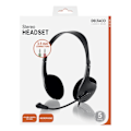 Miniatyrbillede 7 af 7: DELTACO headset, volumenkontrol på kablet, 2 x 3,5 mm, 2,5 m kabe Svart
