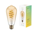 Miniatyrbild 3 av 10: Hombli Smart Lampa Glödtråd E27 ST64-Bärnsten CCT