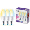 Miniatyrbillede 1 af 9: WiZ WiFi Smart LED E14 Kron 40W Varm-kallvit 470 lm 3 pack