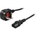 Miniatyrbillede 11 af 11: DELTACO apparatkabel, UK, BS 1363-IEC C13, 10A, 2M, Black