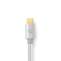 Pikkukuva 6 / 9: Nedis Lightning Kaapeli | USB 2.0 | USB-C™ Uros | Apple Lightning 8-Pin | 480 Mbps | Kullattu | 2.00 m | Pyöreä | Nailon / Punottu | Alumiini | Laatik