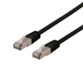 Miniatyrbillede 1 af 2: DELTACO S/FTP Cat6 patchkabel, 20m, 250MHz, Delta-certificeret, LSZH, svart