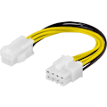 Miniatyrbillede 1 af 3: DELTACO Adapterkabel 4-pin ATX12V til 8-pin EPS12V 10cm
