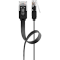 Miniatyrbillede 1 af 8: Goobay CAT 6 flad netværkskabel, U/UTP, sort kobberleder (CU), 1 m