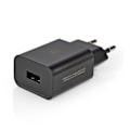 Miniatyrbild 7 av 10: Nedis Väggladdare | 12 W | Snabbladdnings funktion | 1x 2.4 A A | Antal utgångar: 1 | USB-A | Utan kabel | Single Voltage Output | Svart