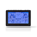 Miniatyrbild 5 av 11: Nedis Väderstation | Inomhus & utomhus | Inklusive trådlös vädersensor | Väderprognos | Tidsdisplay | LCD-skärm | Alarmklockfunktion
