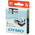 Miniatyrbild 2 av 2: DYMO D1 märktejp standard 6mm, svart på vitt, 7m rulle