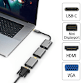 Miniatyrbillede 6 af 8: Hama Video Adapter Sæt 6i1 USB-C Mini-DisplayPort HDMI VGA