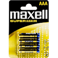 Pikkukuva 2 / 2: Maxell paristot AAA (LR03) Super Alkaline, 1,5V, 4-pakkaus