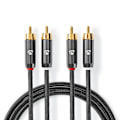 Pikkukuva 1 / 11: Nedis Stereoäänikaapeli | 2x RCA uros | 2x RCA uros | Kullattu | 2.00 m | Pyöreä | Gun Metal Harmaa / Harmaa | Laatikko kannella ja ikkunalla