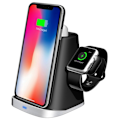 Miniatyrbild 2 av 5: 3-i-1 Qi-Laddningsställ för Airpods, smartphone & smartwatch