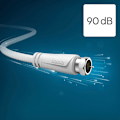 Miniatyrbild 5 av 10: Hama Antennkabel SAT 90dB F-F Vit 3,0m