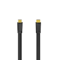 Miniatyrbillede 1 af 3: HAMA HDMI Ethernet High Speed Kabel 1,5m Flad Sort Guldbelagt TL