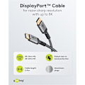 Miniatyrbild 4 av 8: Goobay DisplayPort-kabel, DP 1.4, 2 m, Sharkskin Grey Displayport™ plugg > Displayport™ plugg