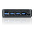Pikkukuva 3 / 4: ATEN USB 3.0 -hubi 2 koneelle, 4xUSB A naaras, 2xUSB B naaras, musta