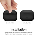 Miniatyrbillede 5 af 5: elago Beskyttelsestaske til Airpod Pro Silikone Sort