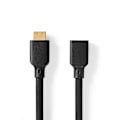 Pikkukuva 2 / 5: Nedis Ultra High Speed ​​HDMI ™ -kaapeli | HDMI™ liitin | HDMI™ Ulostulo | 8K@60Hz | 48 Gbps | 1.00 m | Pyöreä | 7.9 mm | Musta | Laatikko